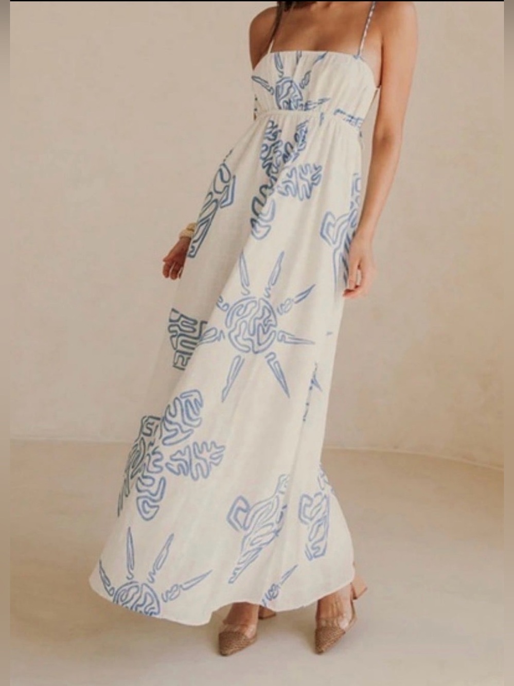 NWT SABO CATIE Cotton Dress in Evoke Blue M